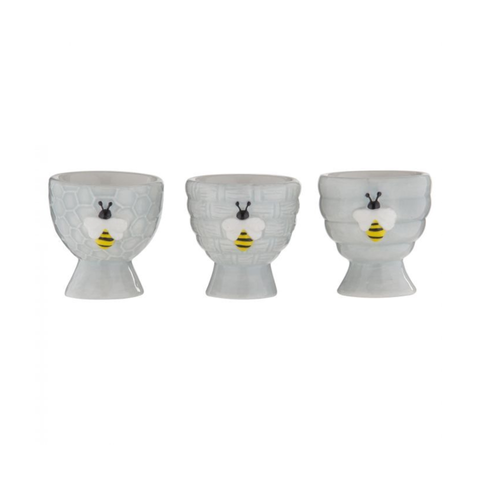 Beetanical Egg Cups 3 Asst Designs White/Black/Yellow 6X6X6.5cm