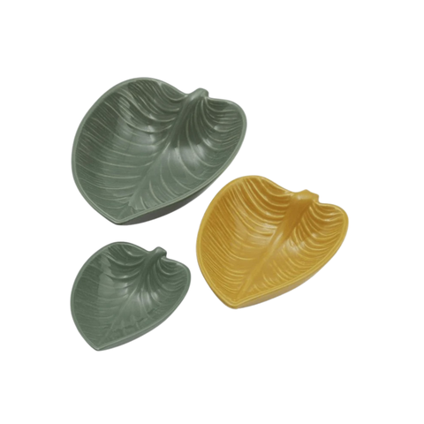 Forest Set of 3 Leaf Dishes