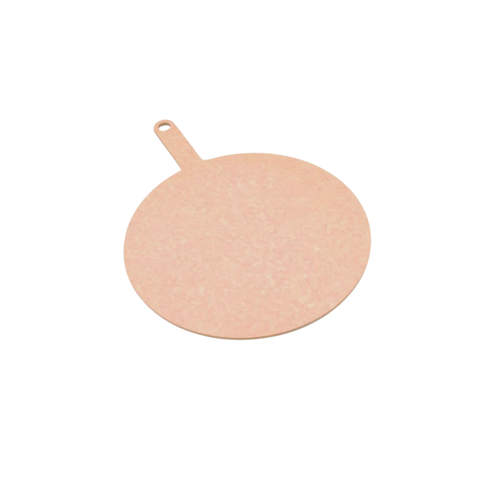 Round Pizza Board With Handle Natural 36X0.6cm