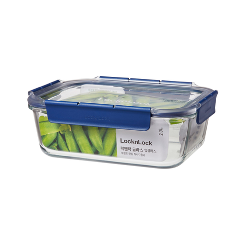 Top Class Glass with Tritan Lid Rectangular - 2L
