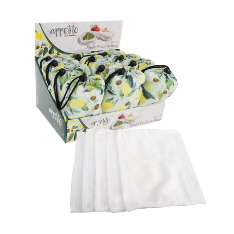 Mesh Produce Bag Set 5 With Pouch