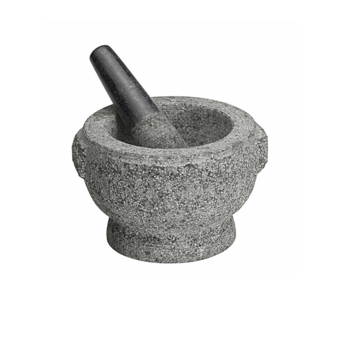 17cm Rough Grey Mortar/Pestle