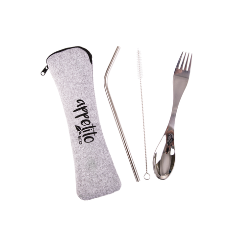 3 Piece Stainless Steel Traveller's Cutlery Set
