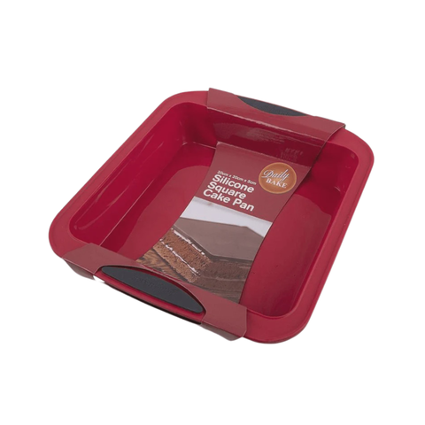 Silicone Square Cake Pan - Red