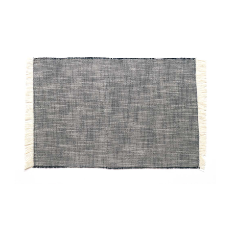Slub Chambray Placemat Navy Blue