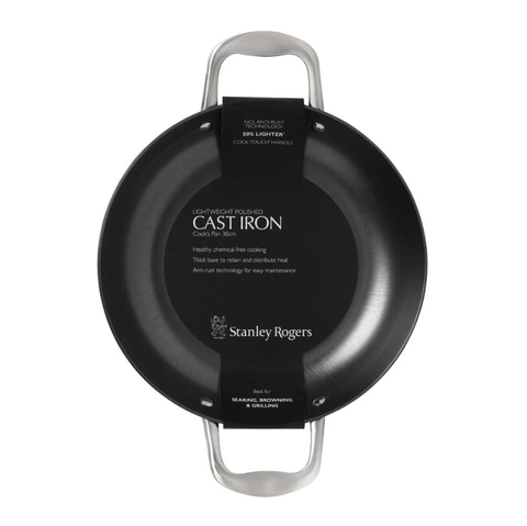 Light Weight Cast Iron Cooks Pan 30cm