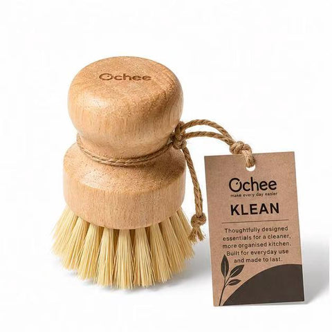 Klean Natural Wooden Short-Handle Plastic-free Dish/Pot Brush