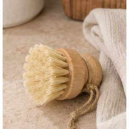 Klean Natural Wooden Short-Handle Plastic-free Dish/Pot Brush