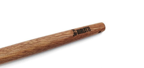 Black Silicone Slotted Lifter With Acacia Handle