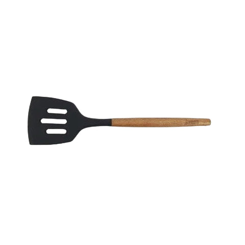 Acacia Handle With Black Silicone Spatula