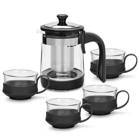 5Pc Glass Tea Set
