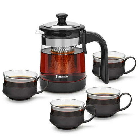 5Pc Glass Tea Set