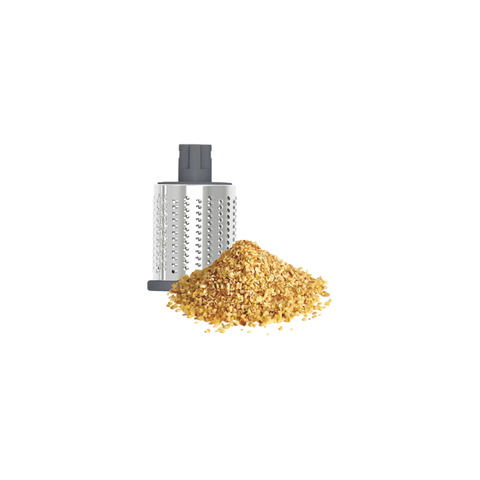 3 Blade Drum Grater with Lockable Suction Base - White/Grey