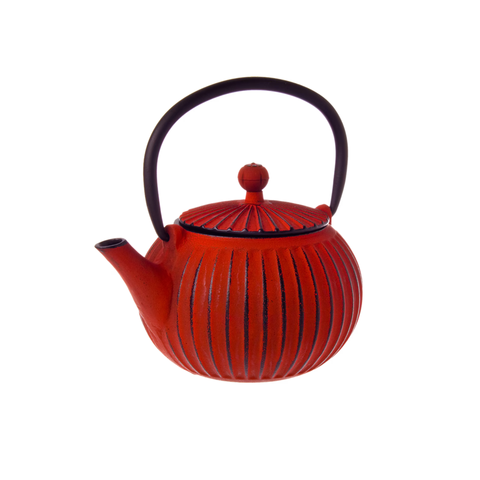 Teaology Cast Iron Teapot 600ml -Beaded White/Gold