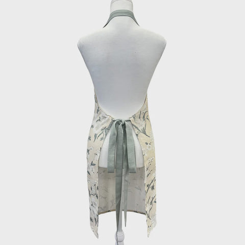 Nordhem Floral Apron 83x68x0.2cm Warm Beige