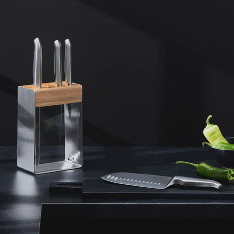 Pro Stainless Steel Knife Block Set 5 Pieces