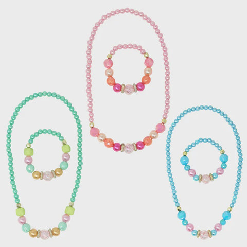 Pearlescent Necklace & Bracelet Set
