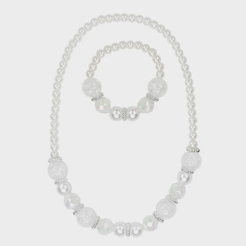 Snow Princess Necklace & Bracelet Set