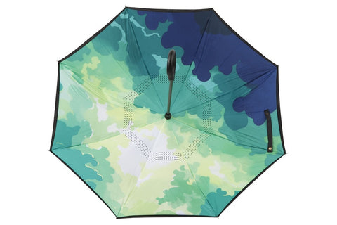 Reversible Umbrellas-Green & Blue Camoflauge
