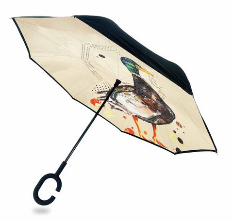 Reverse Umbrella With Sun Safe UPF 50 - Mallard Duck By Dani Till