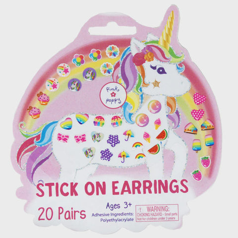 20 Pairs Unicorn Sweets Stick On Earring