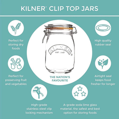 Kilner - Square Clip Top Jar