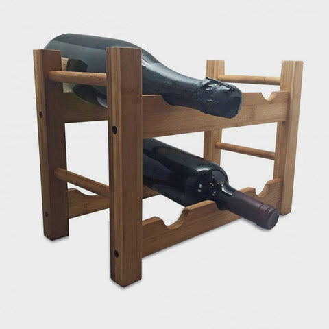 Stack Bamboo Wine Bottle Rack 6