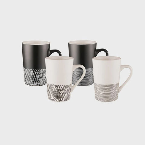 Tube Mug Set 4-Monochrome Hem