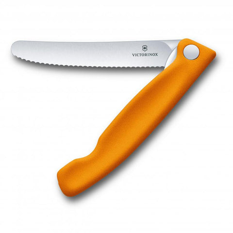 Swiss Classic Multi-Purpose Folding Steak Knife Orange 11cm