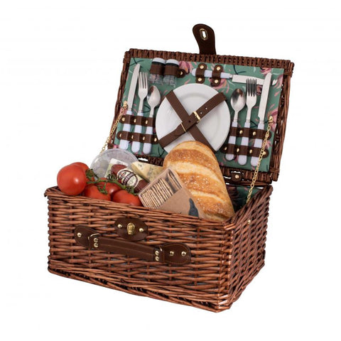 4 Person Picnic Basket 42 x 28 x 20 - Posey Pattern