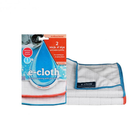 Wash & Wipe Kitchen Cloths - Twin Pack