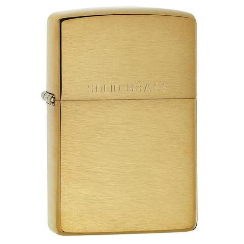 Brushed Brass Lighter With Fluid And Flints