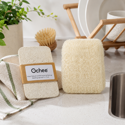Klean Natural Loofah Scouring Sponge Washing Up Pad  - 7 x 11cm