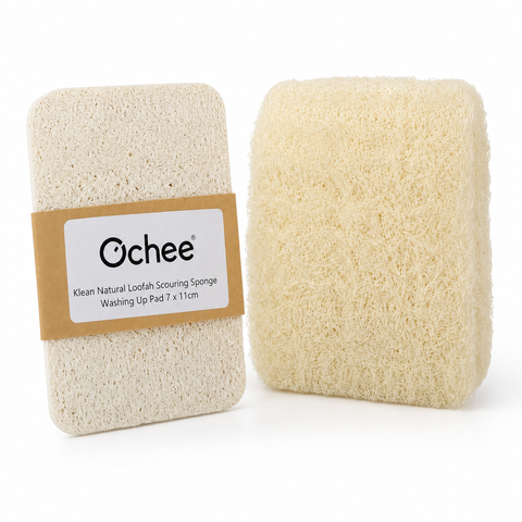 Klean Natural Loofah Scouring Sponge Washing Up Pad  - 7 x 11cm
