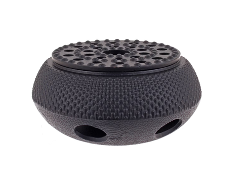 Cast Iron Teapot Warmer 14.5cm - Fine Hobnail Black