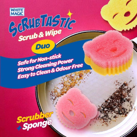 Scrubtastic Scrub & Wipe Sponge DUO  2 Pack