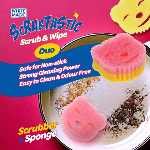 Scrubtastic Scrub & Wipe Sponge DUO 3 Pack