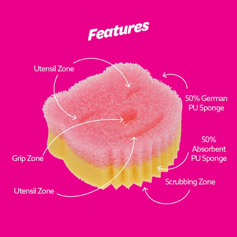 Scrubtastic Scrub & Wipe Sponge DUO 3 Pack