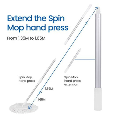 White Magic Spin Mop Hand Press Extension