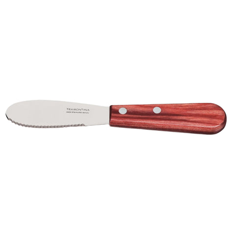 Churrasco Jumbo Butter Knife with Red Polywood Handle 3"
