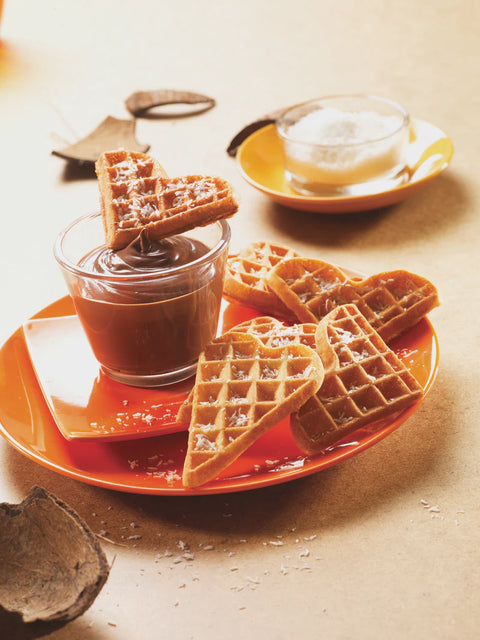 Snack Collection Accessory Plates - Heart Waffles