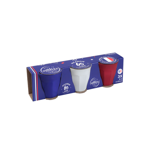 Picardie Soft Touch Tricolor Tumbler 90ml Set of 3