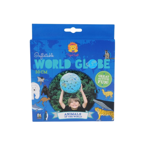 Tiger Tribe Active Toys - Inflatable Globes - World Globe - Animal 30Cm