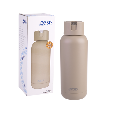 Oasis Ceramic Lined Stainless Steel Triple Wall Insulated - Drink Bottle 1L(6 Colors)