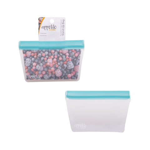 Reusable Fridge/Freezer Stand-Up Bag 2 Cup Blue - 3 Sizes