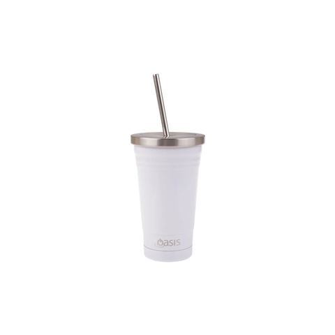 Oasis Smoothie Tumblers 500ml Stainless Steel Double Wall Insulated Tumbler  W/Straw - 6 Colors