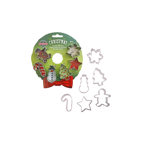 Xmas Mini Wreath Cookie Cutter Set 6