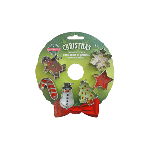 Xmas Mini Wreath Cookie Cutter Set 6
