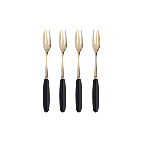 Parisienne Black Cake Fork Set Of 4