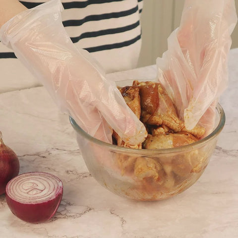 White Magic Eco Basics Compostable Gloves Large 100Pcs